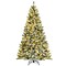 Pre-lit Snow Flocked Hinged Christmas Tree Perfect for Festive Season Decoration